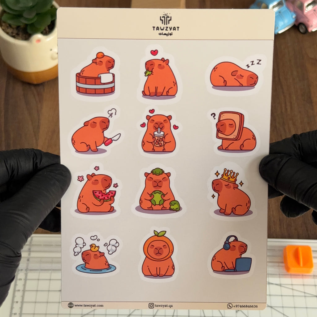 Sticker Sheet -  Capybara